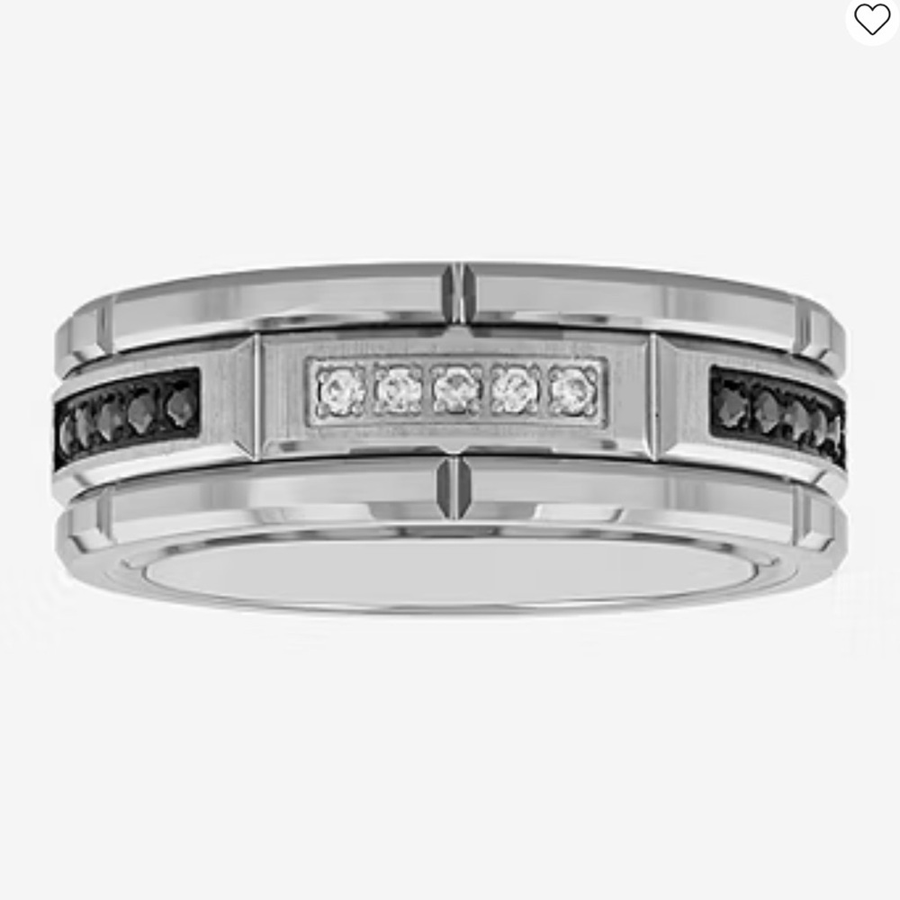 8MM 1/8 CT. T.W. Diamond Tungsten Wedding Band